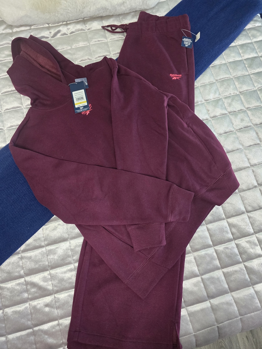 Reebok Women's Maroon Hoodie & Jogger Set